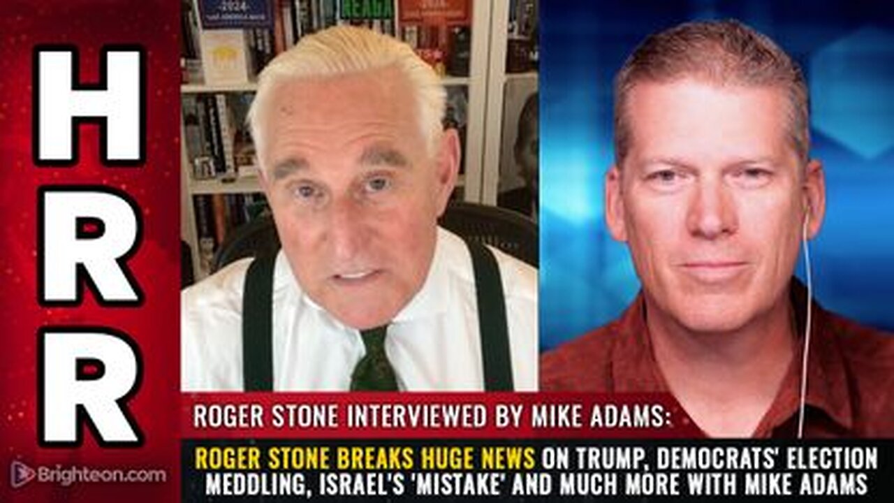 Roger Stone breaks huge news on Trump, Democrats' election meddling, Israel's 'mistake'