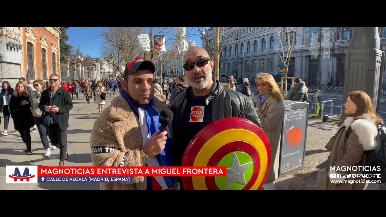 🇪🇸 Magnoticias entrevista a Miguel Frontera en la Convocatoria de la Plaza de Cibeles, Madrid [4K]