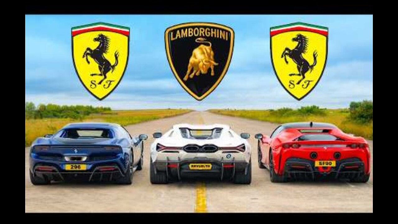 Lamborghini Revuelto v Ferrari 296& SF90 DRAG RACE