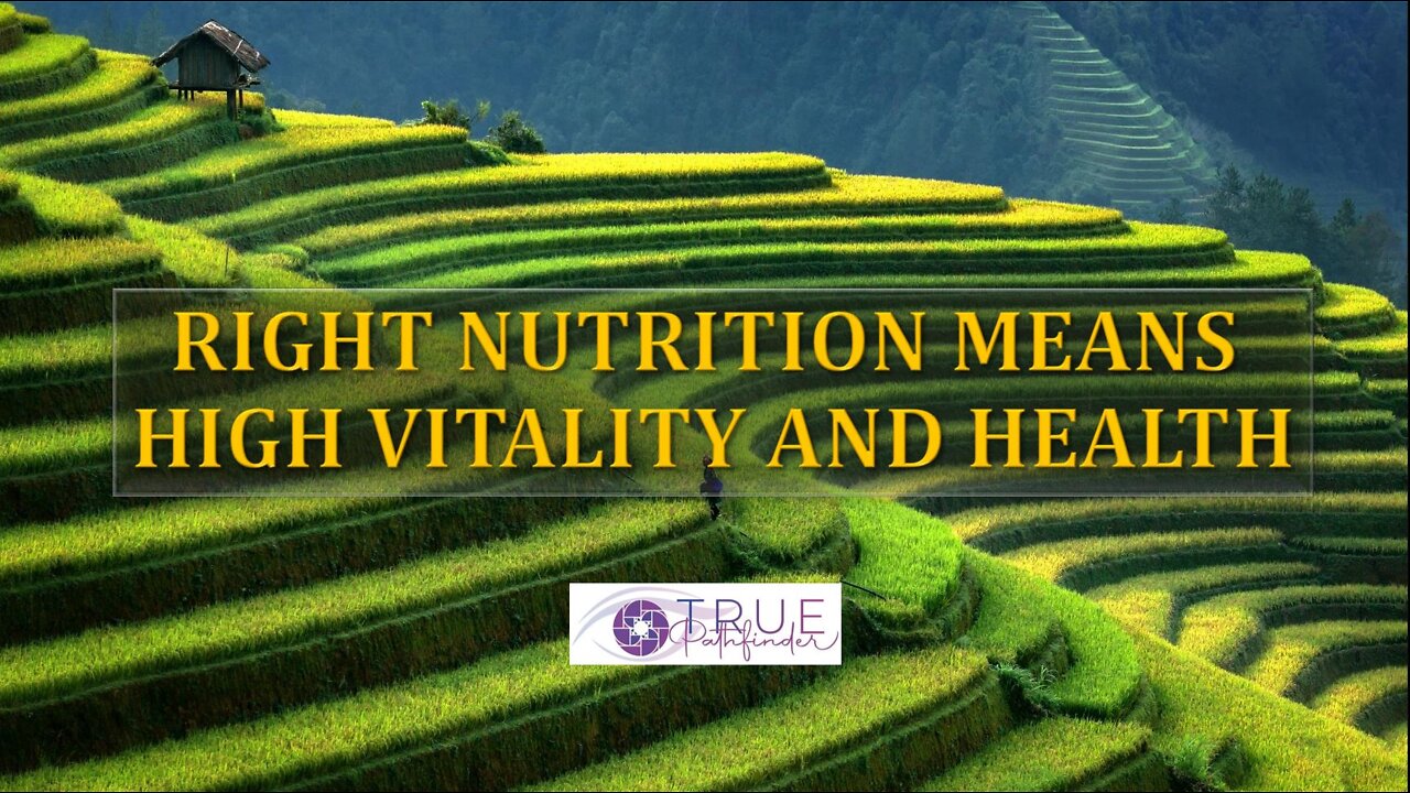 RIGHT NUTRITION MEANS HIGH VITALITY AND HEALTH | True Pathfinder