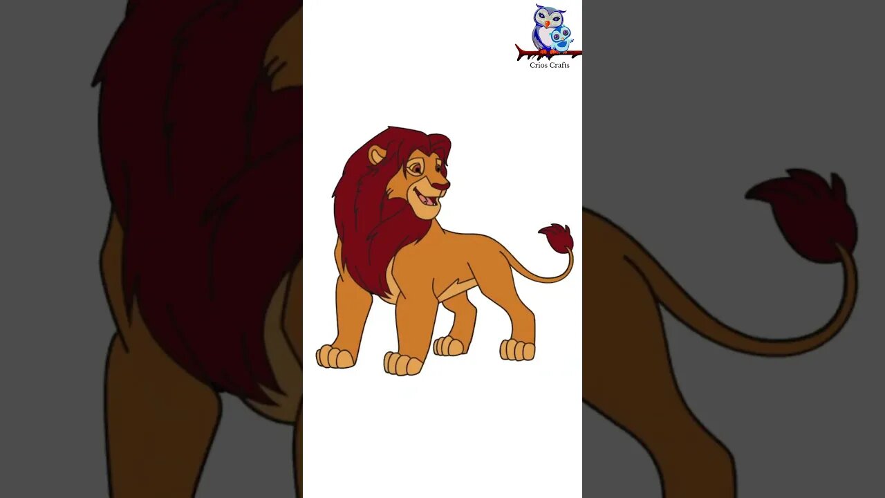 Draw Simba from Lion King #drawing #drawingtutorial #lionking #simba