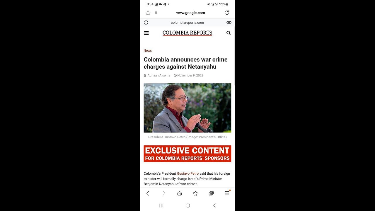 👏🏻👏🏻👏🏻 Colombia is the first country to formally accuse Benjamin Netanyahu of,