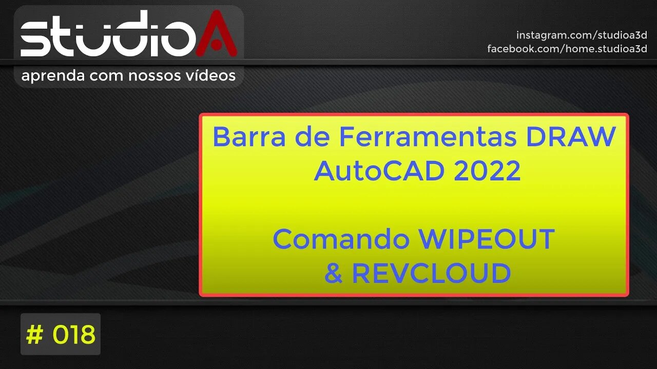 018 AutoCAD 2022 - Comando WIPEOUT e REVCLOUD
