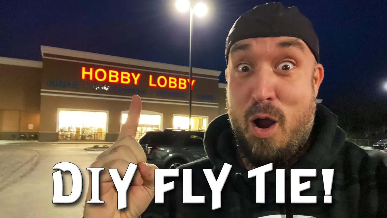 Fly Tie with random craft material from Hobby Lobby! (this one is POPPIN!)