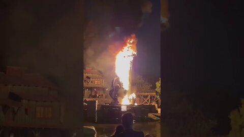 Dragon catches on fire during a Fantasmic show at Disney Land in Anaheim, California. part 2