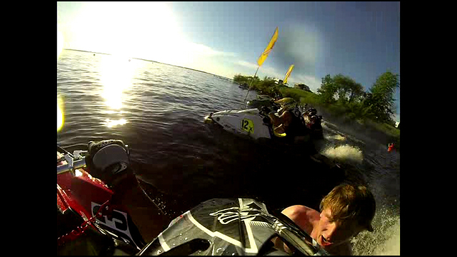 Guy's Shorts Get Sucked Up By Jet Ski