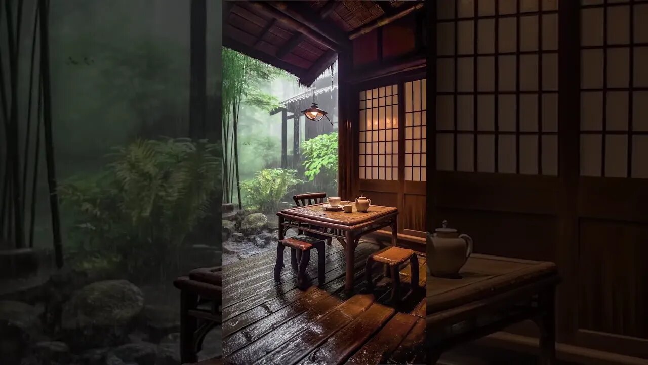 深度睡眠的秘密：庭院细雨声提升睡眠质量，让您更好地休息快速入睡治愈失眠BGM#rainsounds #rain #shortsvideo #shorts #feel #relax