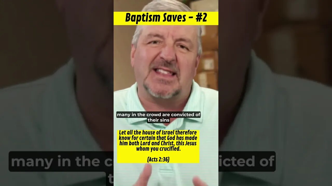 Baptism Saves #2 - The First Gospel Sermon and Baptism - #shorts