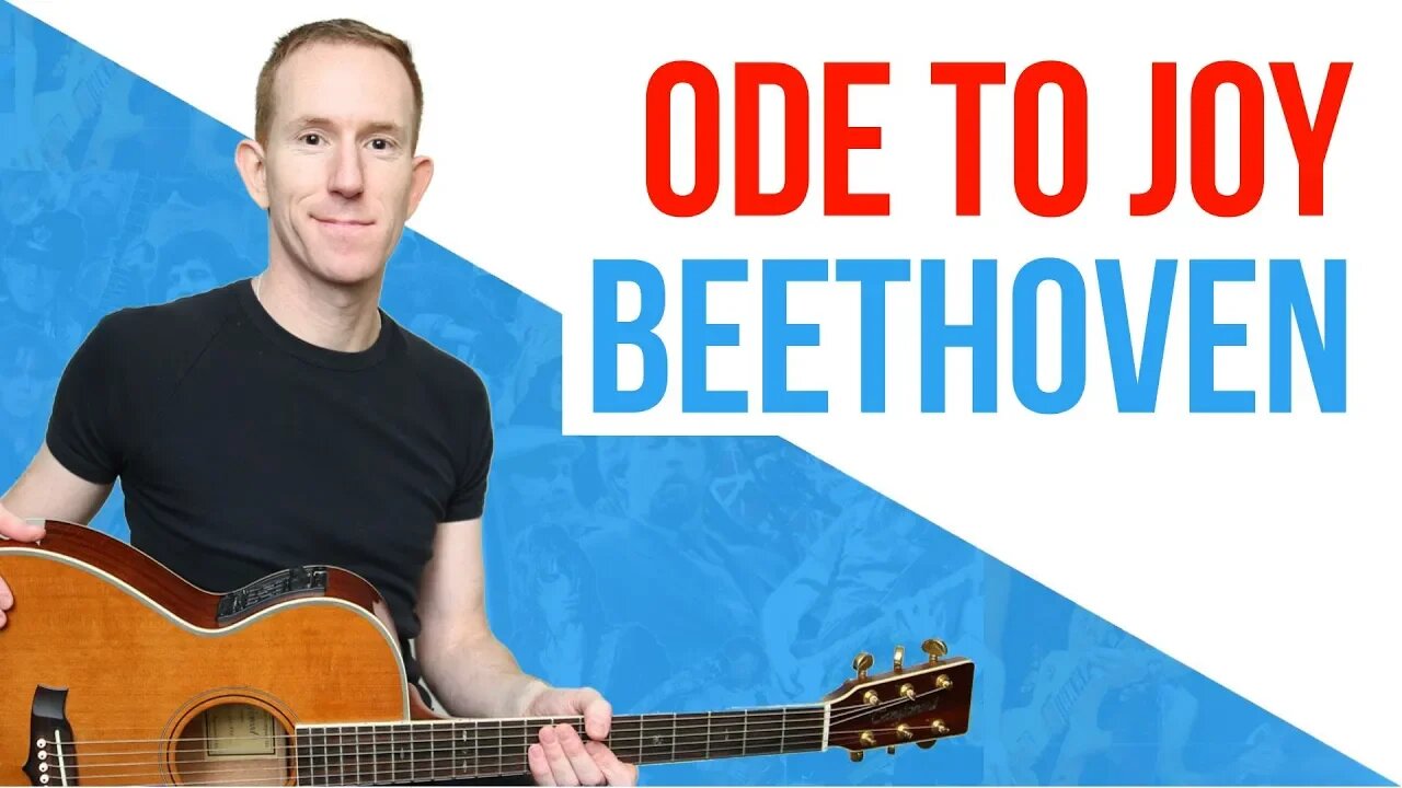 Ode To Joy ★ Beethoven ★ Guitar Lesson - Easy Acoustic Tutorial [with tab]