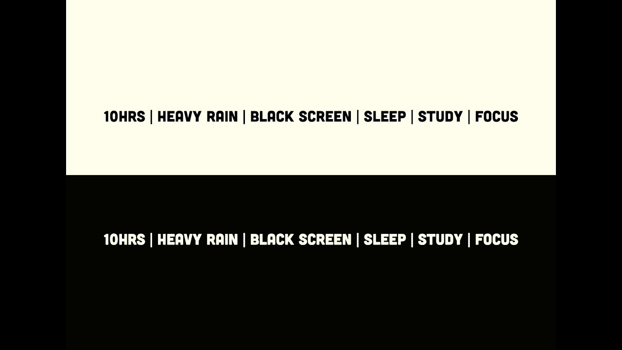 10hrs | Heavy Rain | Black Screen | Sleep | Study | Focus