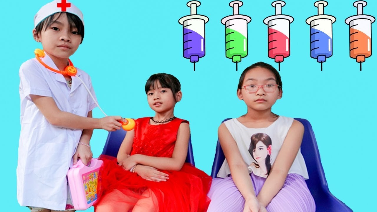 Indoor playground for kids pretend play with LaLa Kids TV doctor - Funny Video for children ,,funny