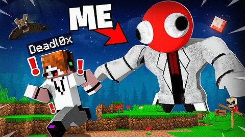 Trolling With RED ROBLOX RAINBOW FRIENDS in Minecraft!