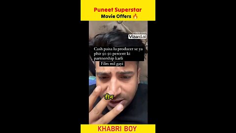 Puneet Superstar Ko Mila Movie Offers 😱| Puneet Reels #shorts #viral #khabriboy #youtubeshorts