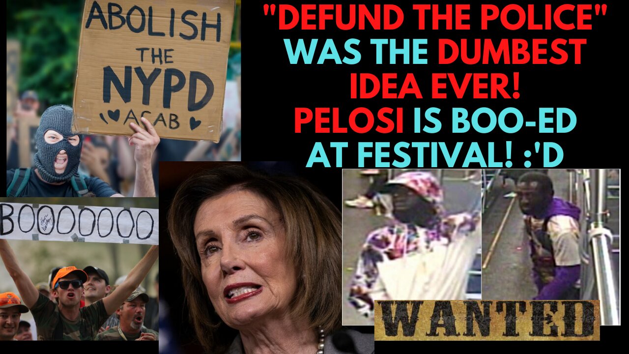 "Defund the Police" was the Dumbest Idea in the History of the USA. Pelosi gets Boo-ed off Stage!