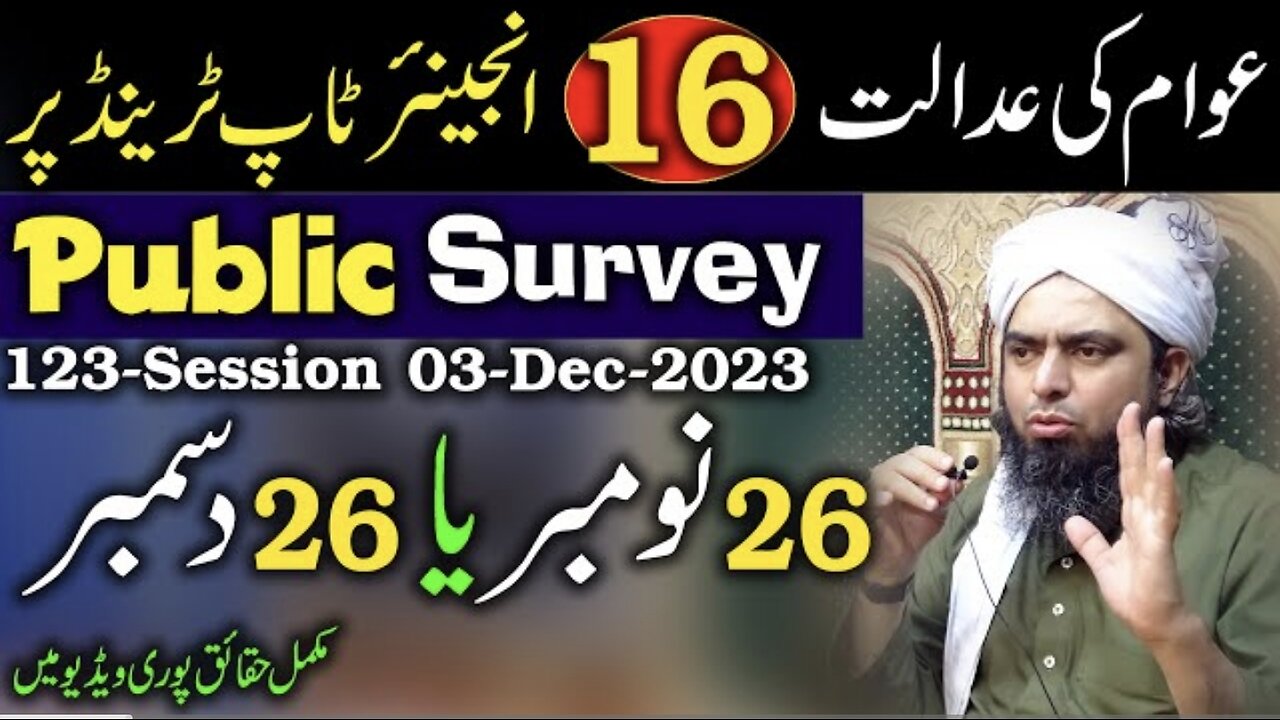 16-Public Survey about Engineer Muhammad Ali Mirza at Jhelum Academy in Sunday Session (03-Dec-2023)