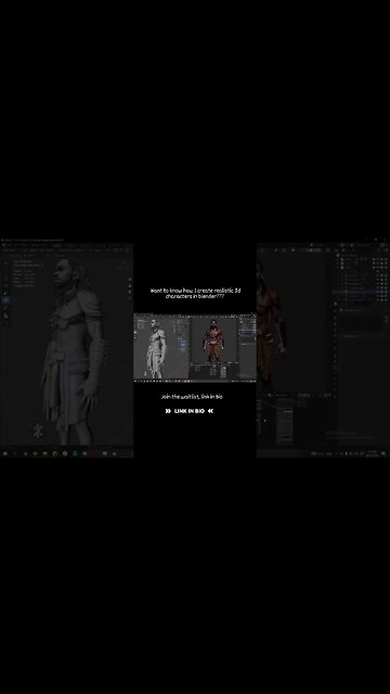 3D character creation using Blender