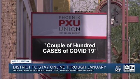 Phoenix school district to stay online through January