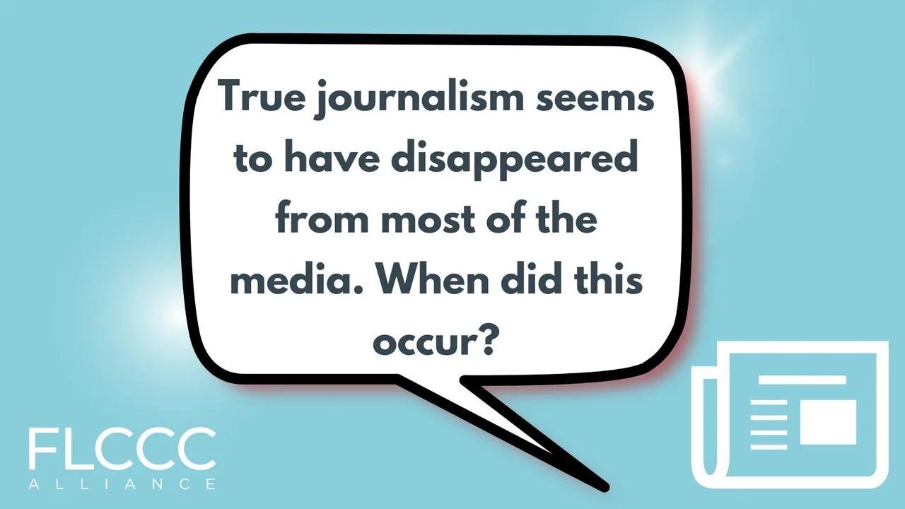 True journalism seems to have disappeared from most of the media. When did this occur?