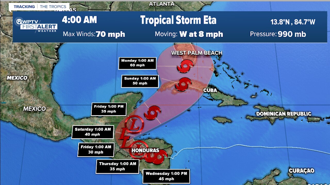 South Florida in cone of concern for Tropical Storm Eta