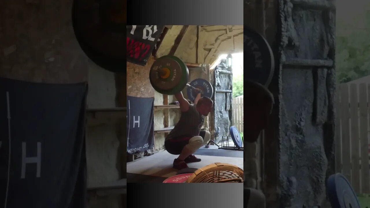 105 kg / 231 lb - No foot Hang Snatch - Weightlifting Training