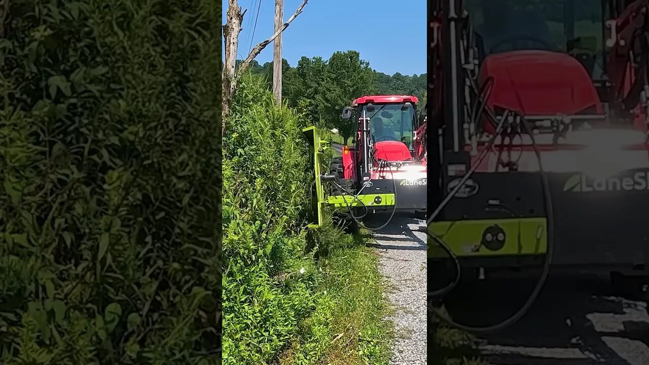 Ever See A Tractor Mow Like This? #tractor #homestead #farming #shorts
