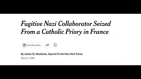 'Nazi Hunters' episode on the Catholic Church protecting French Catholic Nazi Paul Touvier (2010)