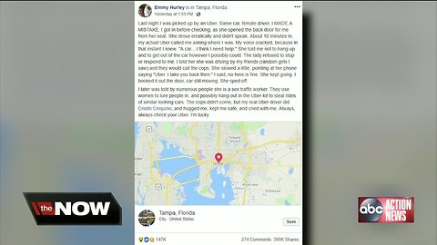 Police say viral Facebook post about alleged Uber sex trafficking incident is unfortunate misunderstanding