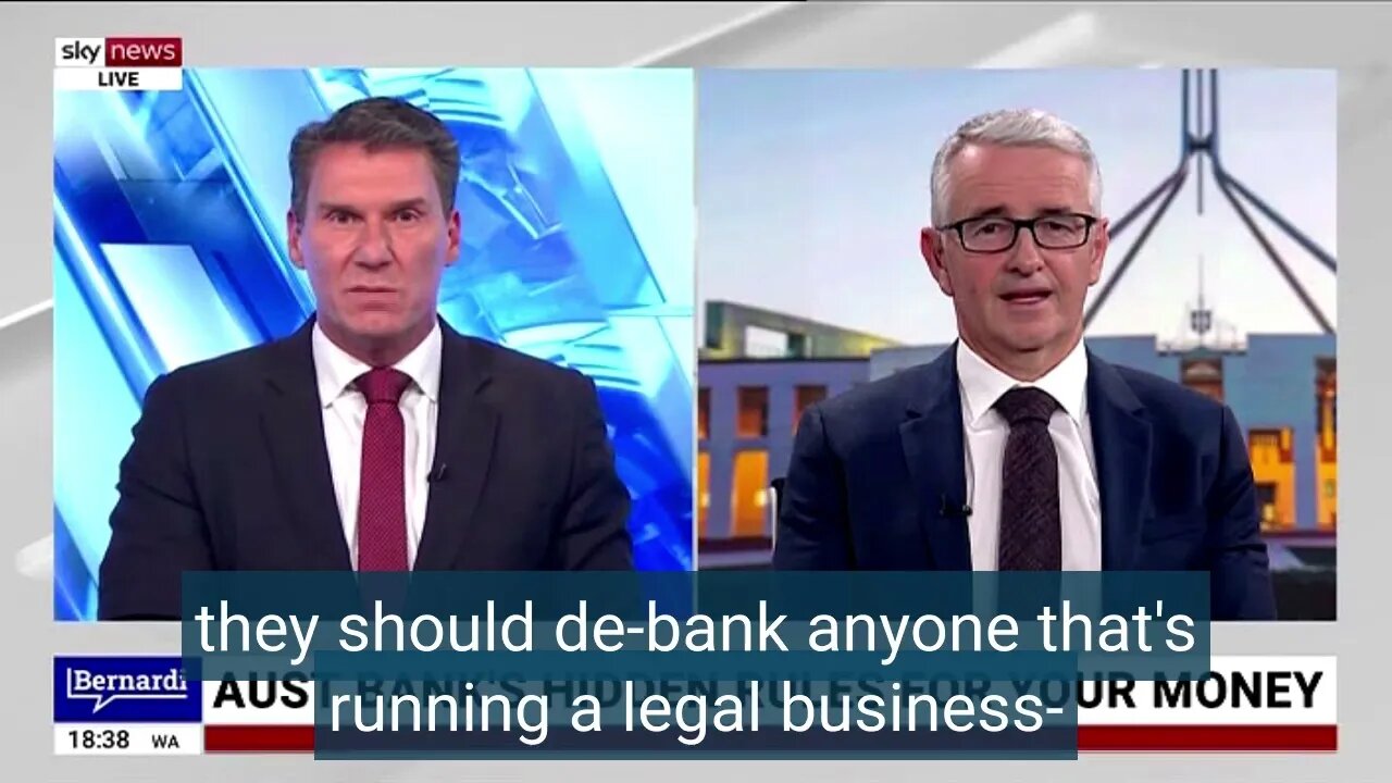 Will you be 'de-banked' for having a different opinion to your bank? 30.07.23 Bernardi Interview