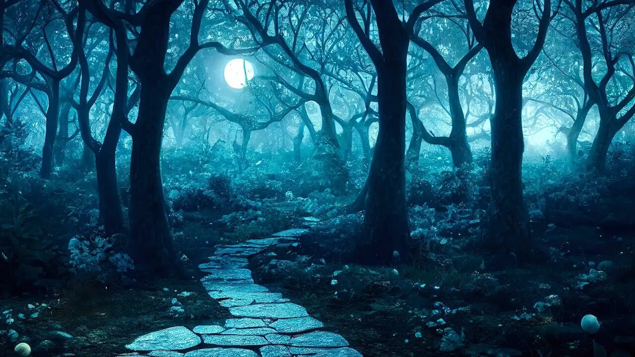 Relaxing Spooky Forest Music for Writing - Wandering Moonlight ★739 | Dark, Mysterious