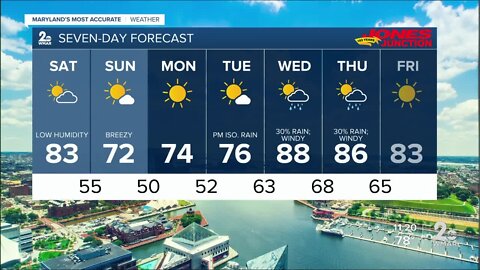 WMAR-2 News Weather at 11