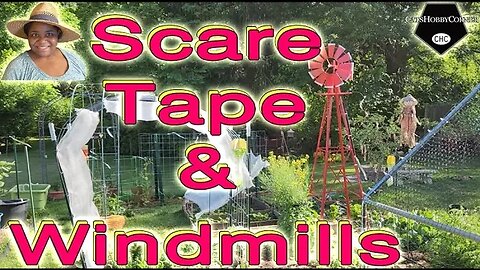 #scaretapeforbirds & #windmill #gardendecorideas - #catshobbycorner