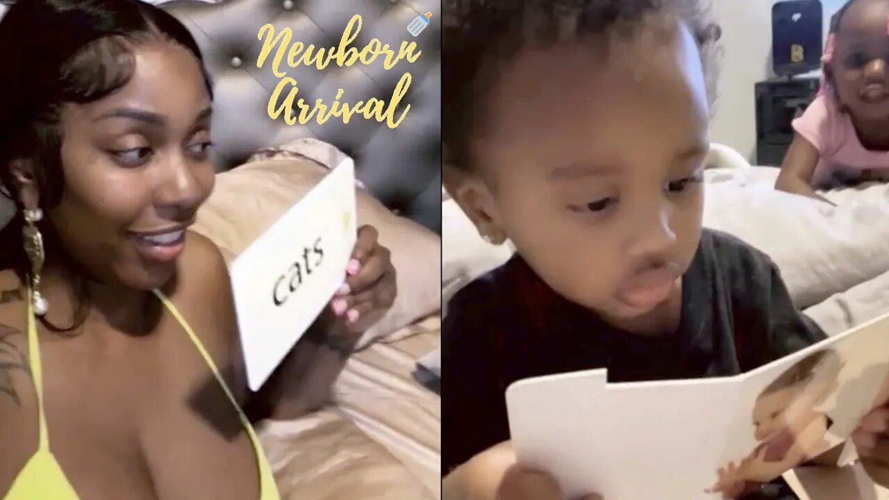 Kash Doll Shows Restraint While Working On Son Kashton's Reading Skills During Mommy Duty! 📚