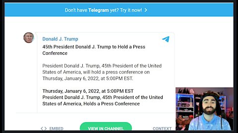 Donald J. Trump To Speak On January 6th, 5PM EST