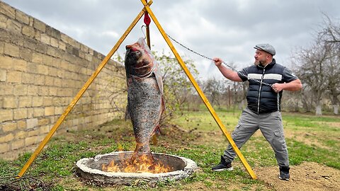 A Huge Fish Baked Whole In A Tandoor! A Giant Recipe With Exquisite Taste