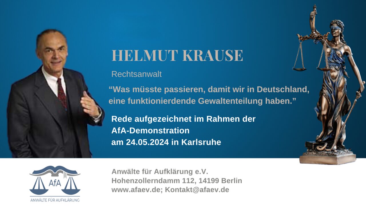 Helmut Krause: Was muss passieren, damit Deutschland eine funktionierende Gewaltenteilung hat.