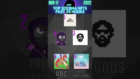 Your top #solana #nft over the past 24 hours #crypto #shorts