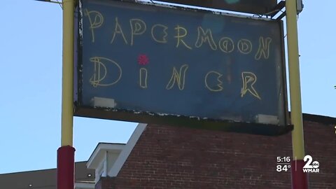 Papermoon Diner offering outside dining, pickup and delivery