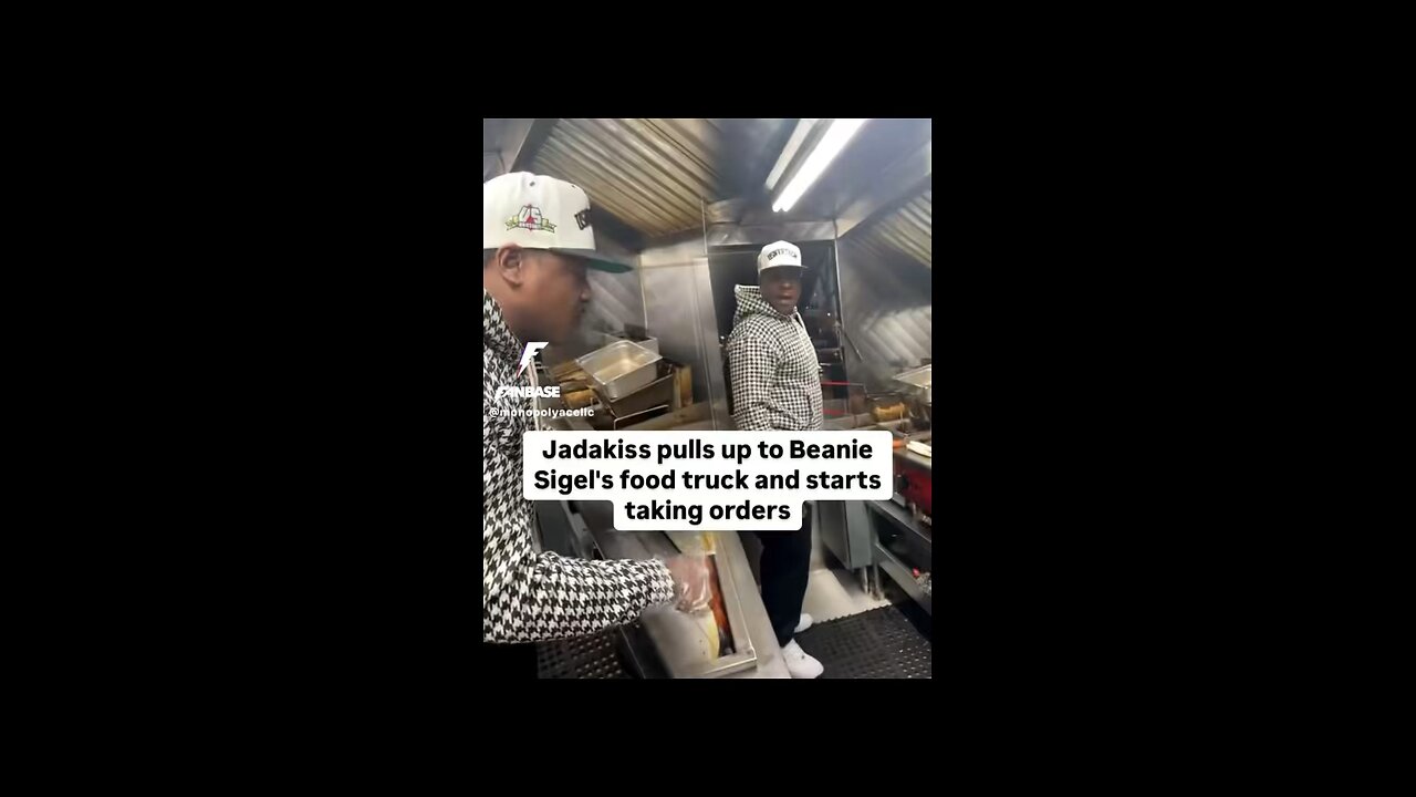 Jadakiss pulls up to Beanie Sigel’s food truck and takes over the grill! 🍔🔥