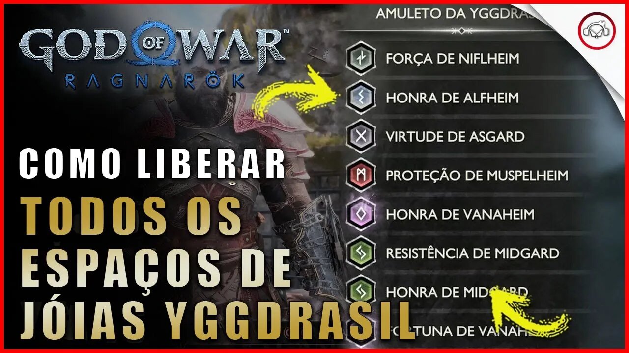 God of war Ragnarok, Como liberar todos os espaços de Joias da Yggdrasil | Super dica