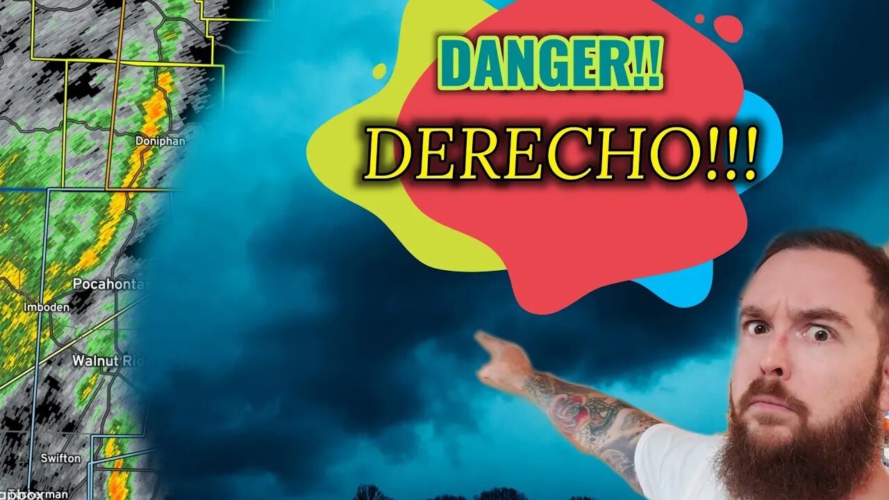 February 2023 DERECHO!! #severeweather #derecho #4k 🥶🤯😵