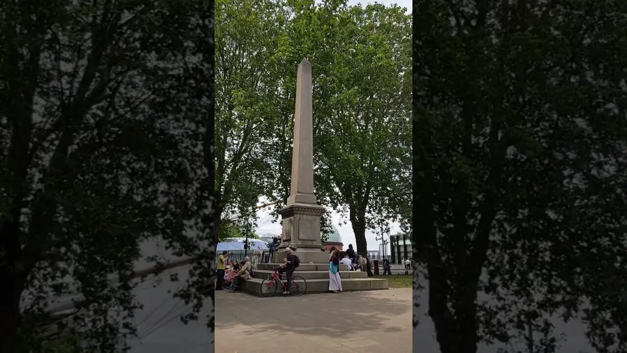 Obelisk monument. Greenwich London July 2023