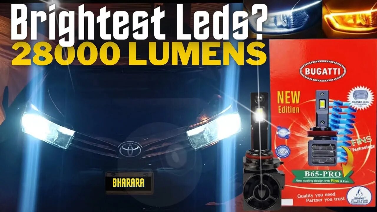 Gari me Led Lights Lagwali | Bugatti B65 Pro Unboxing and Review | Bharara YT