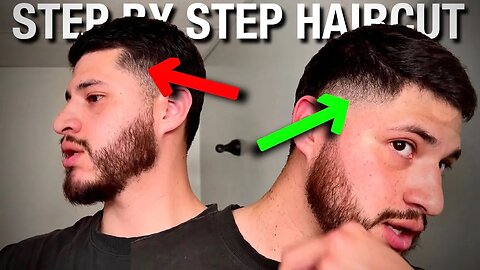 MID TAPER FADE SELF CUT STEP BY STEP!!