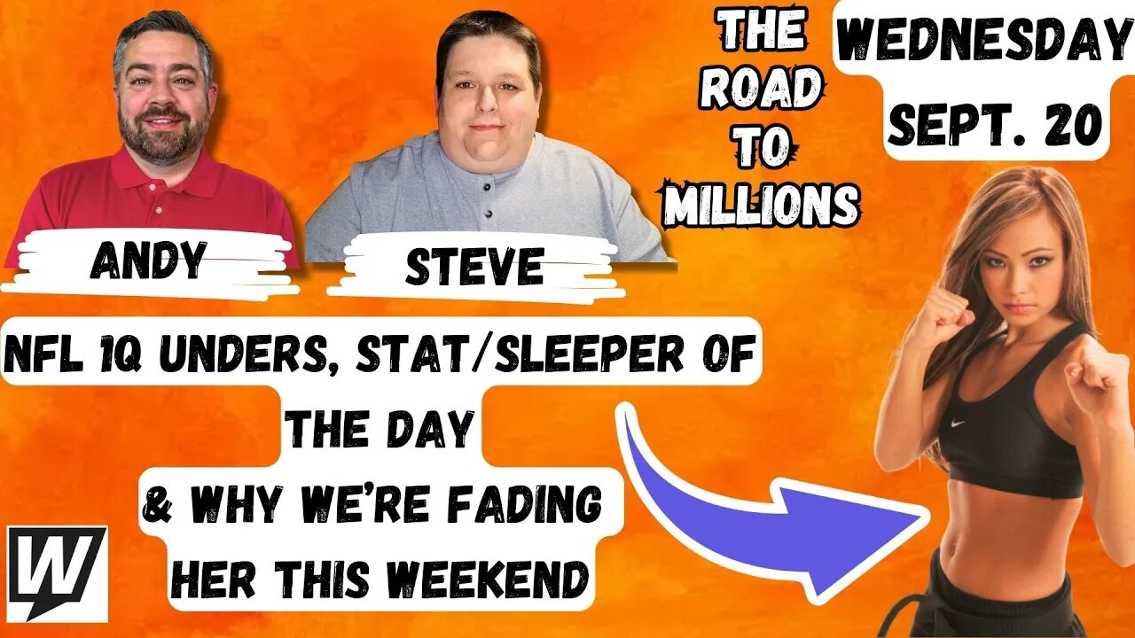 NFL 1Q Unders Tips, Stat/Sleeper of the Day & Why We're Fading The Karate Hottie on Today's R2M