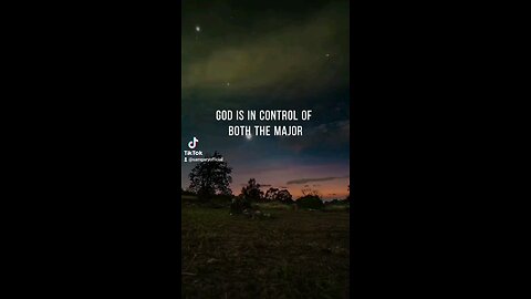 God is in control.