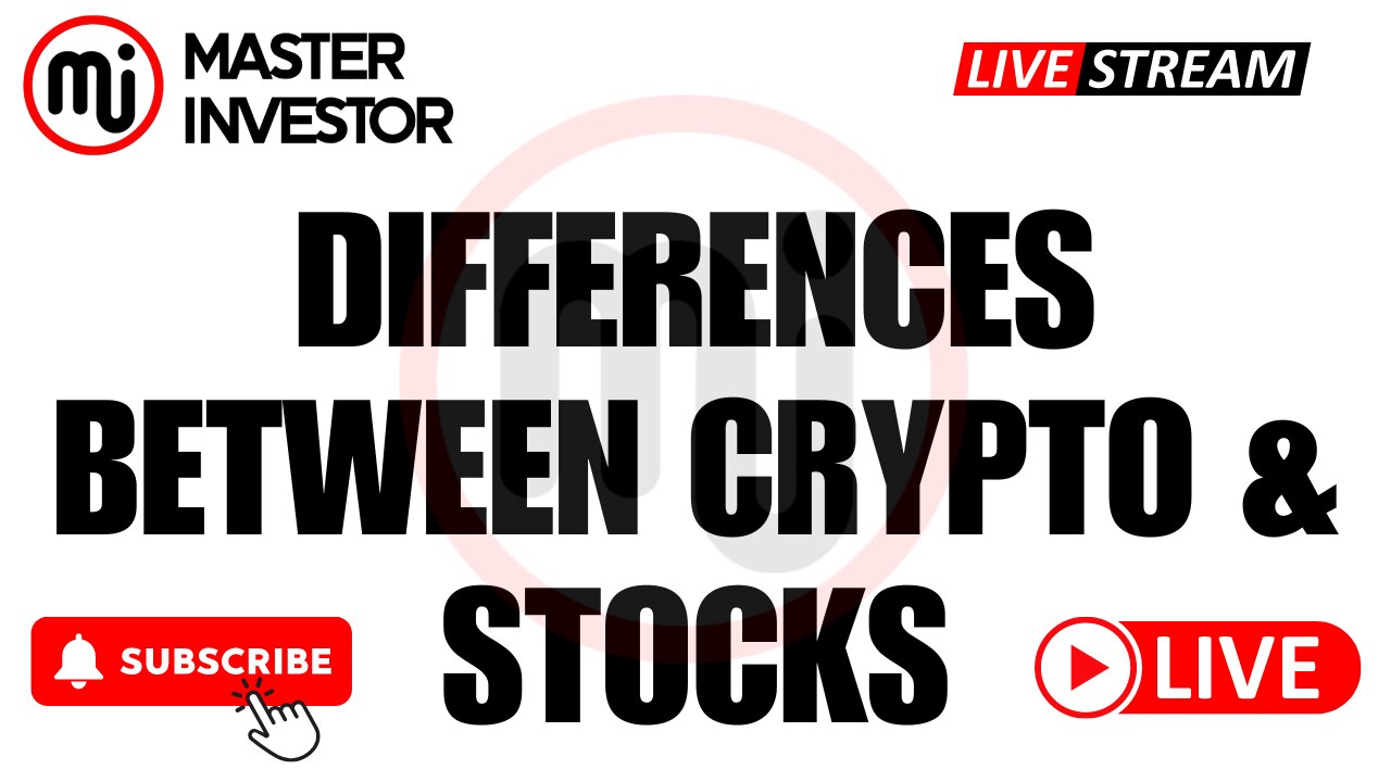 Differences Between Crypto and Stocks | Two Different Asset Classes | "Master Investor" #wealth