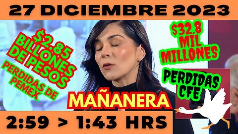 💩🐣👶 AMLITO | Mañanera *Miércoles 27 de diciembre 2023* | El gansito veloz 2:59 a 1:43.