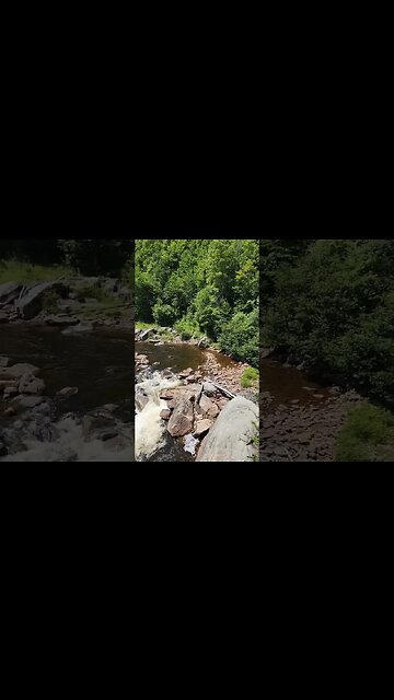 Tygart Flyer across the river (wife)