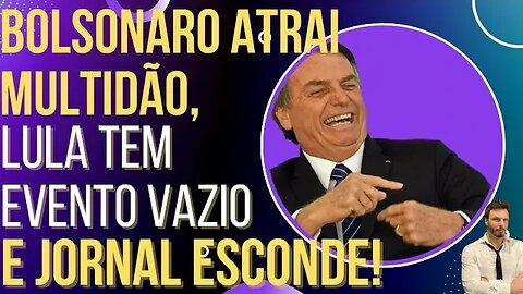 Jornal tenta esconder evento lotado de Bolsonaro, mas admite que mentiu!