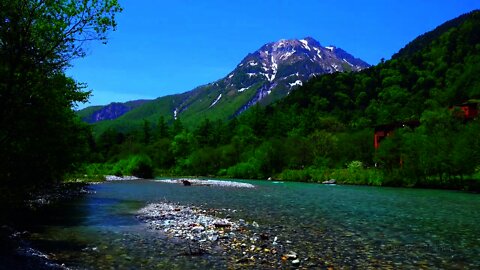 The sound of river water, meditation, yoga music, and relaxation enhance the mood of reading